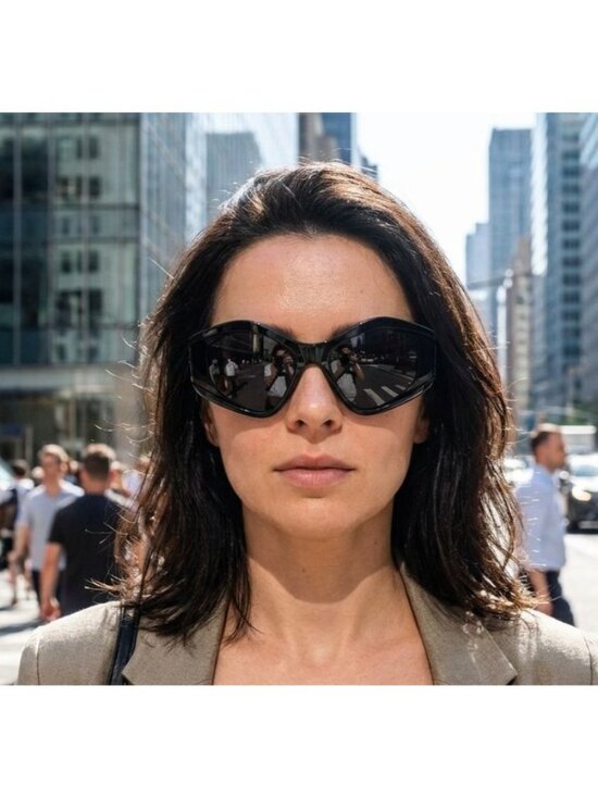 NEW BALENCIAGA SUNGLASSES BB0302S 001 WOMEN BLACK/GRAY EYEWEAR main image 4